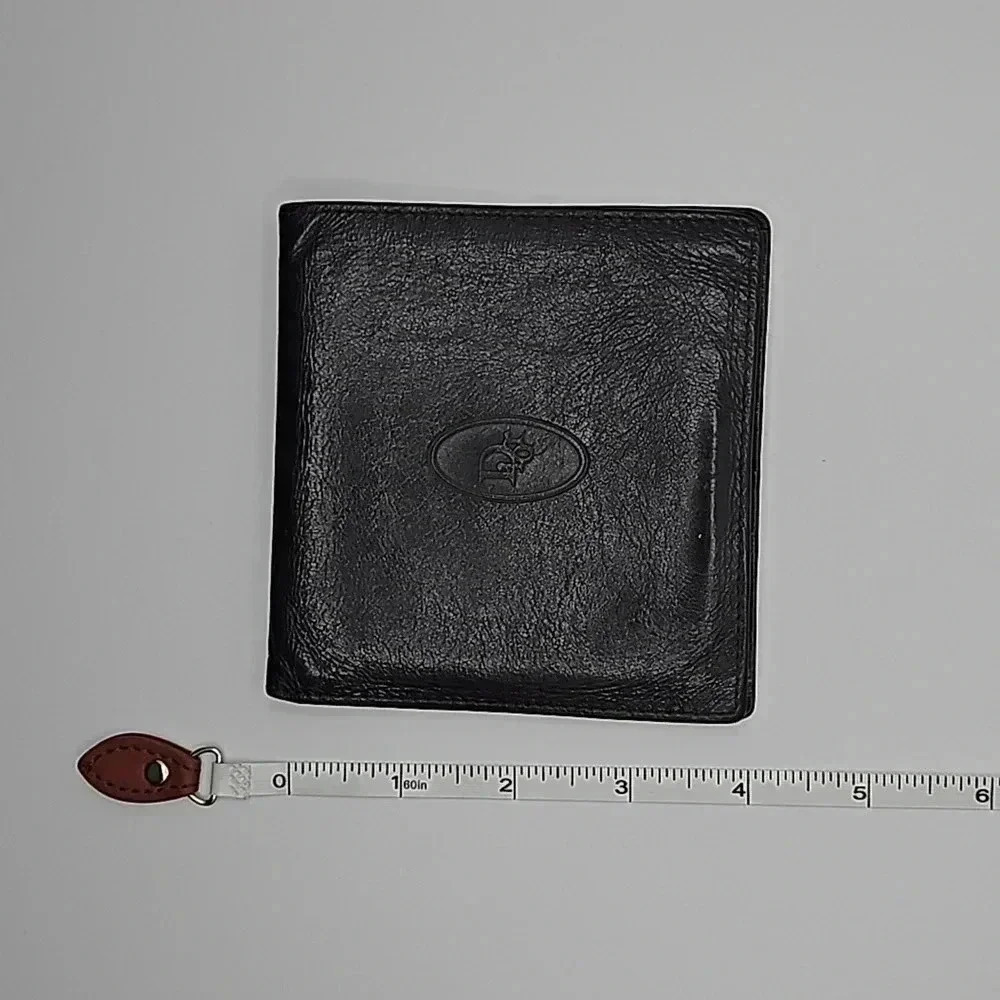 Christian Dior Brown Leather Bifold Wallet Vintage Made in Hong Kong w/ dust bag - Picture 2 of 8